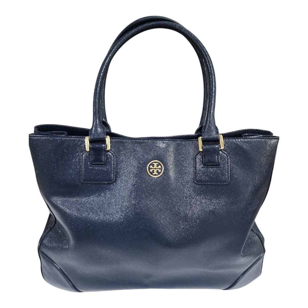 Tory Burch Navy Blue Tote Bag - Picture 3 of 16